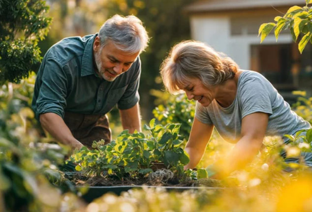 Couple Gardening